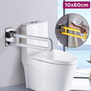 Wall Mounted Anti Slip Toilet Safety Handrail 10 x 60cm