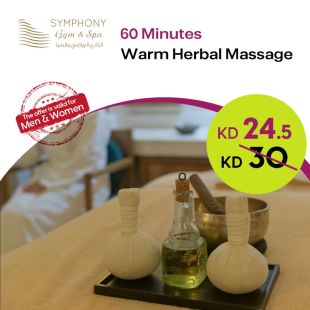 60-Minute Warm Herbal Massage at Symphony Gym&Spa.