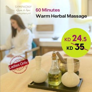60-Minute Warm Herbal Massage at Symphony Gym&Spa.
