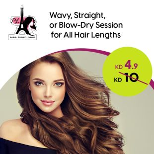 Wavy or Blow-dry or Straightened Hair Styling for All Lengths at Paris Leopard Lounge Salon