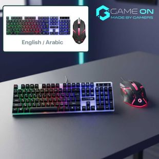 طقم كيبورد وماوس سلكي للألعاب Dominion Series من GAMEON (إنجليزي / عربي)