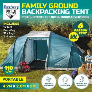 Pavillo Family Ground Tent - 6 Person by Bestway