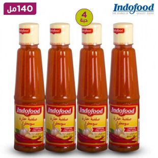 إندوفود صلصة الفلفل الحار 140 مل × 4