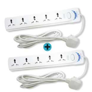 Deep Power Extension 5 Way 3m - (2pcs)