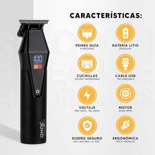 ماكينة قص وتشذيب الشعر اللاسلكية 5 واط مع شاشة ديجيتال من Sumo