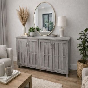 Elegant Sideboard  4 Wooden Doors 90 x 160 x 40 cm