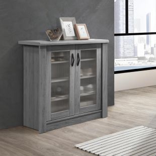 خزانة عرض شفافة بتصميم عصري 2 أبواب