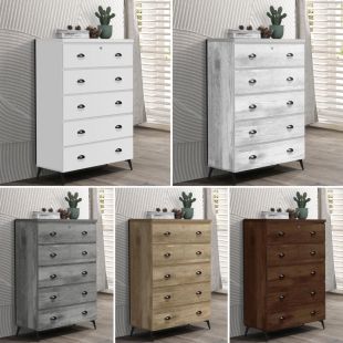 Elegant and Stylish Drawers Unit 5 Drawers 80 x 129 x 40 cm