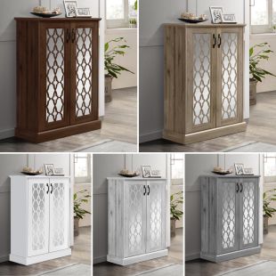 Elegant Cabinet 2 Glass Shelf Doors 80 x 123 x 40 cm