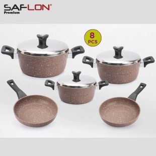 8Pcs Granite Cookware Set by Saflon