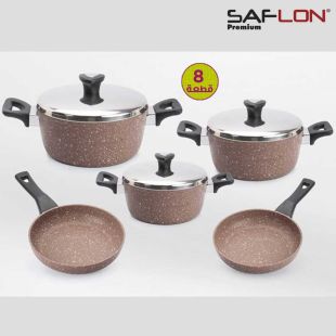 طقم أواني طهي جرانيت 8 قطع من Saflon