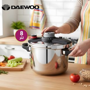 قدر ضغط من الستانلس ستيل 8 لتر من Daewoo