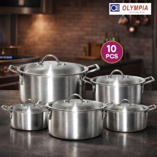 10 Pcs Aluminum Cooking Set by Olympia