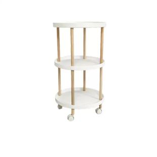 عربة جانبية دائرية متحركة للسرير 3 أرفف 28 × 70 سم