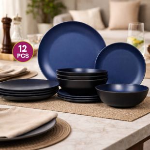 12Pcs Melamine Dinnerware Set