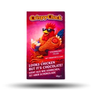 Crispy Cluck Strawberry Filled Fried Chicken Shaped Milk Chocolate 48g