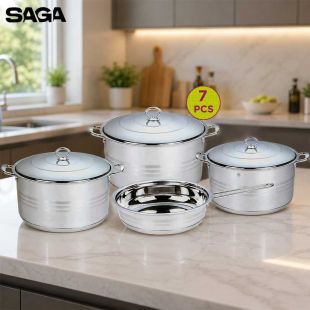 7 pcs Stainless Steel Cookware Set by Saga