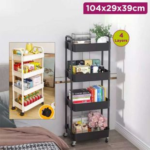 Storage Rack Trolley with Wheels 4 Layers