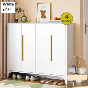 Steel Iron Shoe Cabinet with Gold Handle