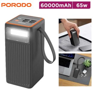 60000mAh Wireless Power Bank with 2 USB-C and 2 USB-A Ports 65W by Porodo