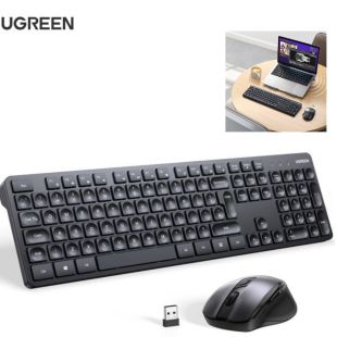 مجموعة ماوس ولوحة مفاتيح لاسلكية 2.4 جيجا هرتز من Ugreen