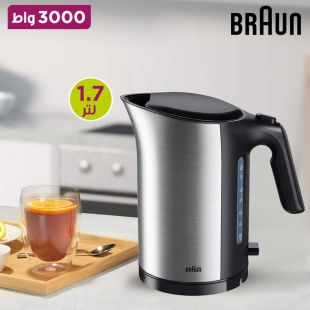 غلاية ماء كهربائية سعة 1.7 لتر 3000 واط – اسود من Braun