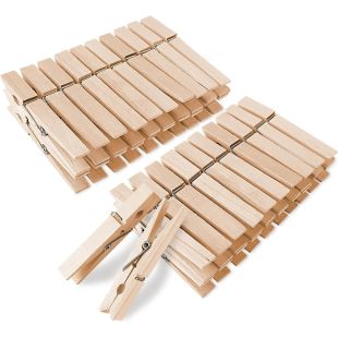 مشابك غسيل خشبية عبوة واحدة 48 قطعة