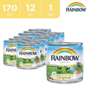 حليب رينبو مبخر أصلي 170 جم × 6