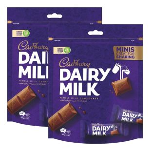 كادبوري شوكولاتة ميني بالحليب 2 × 156 جم