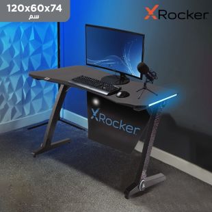 طاولة الألعاب Borealis تصميم Sony PlayStation مزودة باضاءه LED من X-Rocker