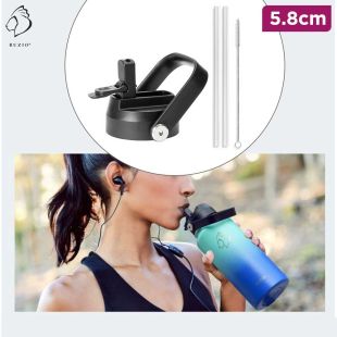 Buzio 5.8cm Straw Lid Set with Straws and Brush