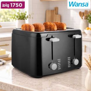 محمصة خبز 4 شرائح 1750 واط مع 5 مستويات تحمير من WANSA
