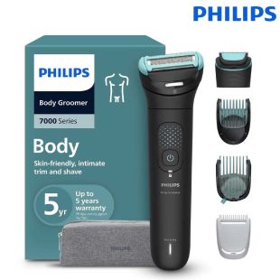 ماكينة تشذيب وحلاقة الجسم للاستخدام الجاف والرطب تشغيل لمدة 120 دقيقة من Philips