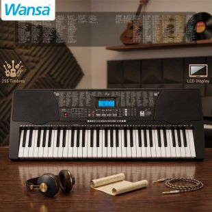 Wansa 61 Keys Musical Keyboard 255 Timbres with LCD Display