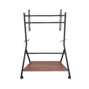 Wansa TV Stand with Wheels and Lower Shelf for TVs up to 85"