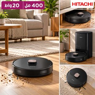مكنسة كهربائية روبوت بقوة 20 واط وسعة 0.4 لتر من Hitachi