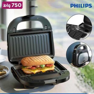 صانعة ساندويشات وبانيني ووافل 750 واط من Philips