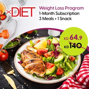 One Month Diet Package With 3 main Meals+ 1 Snack Daily Delivered to your Home at Xdiet