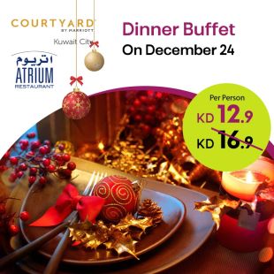 Christmas Eve Dinner at Atrium Restaurant - Courtyard by Marriott Hotel