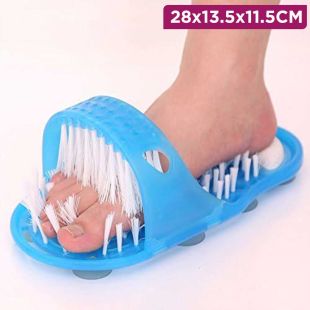 Velidy Foot Shower Sandal with Brush and Suction Cup