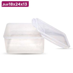 علبة تخزين طعام مستطيلة محكمة الإغلاق بأغطية