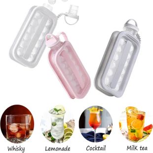 2-in-1 Water Bottle and Ice Ball Mold