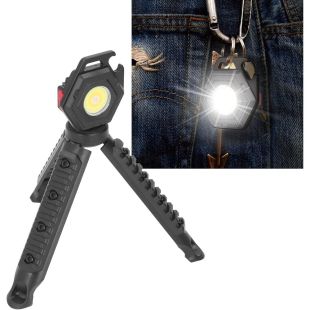 Rechargeable Mini Keychain Flashlight with Tripod Stand
