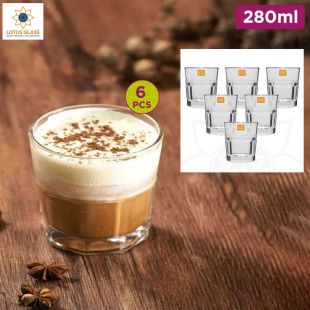 Set of 6 Plain Glass 280 ml by Lotus