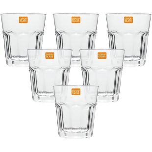 طقم أكواب زجاجية سعة 285 مل - 6 حبة من Lotus