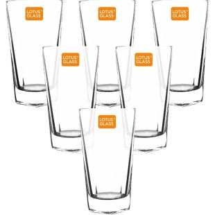 طقم أكواب زجاجية طويلة سعة 355 مل - 6 حبة من Lotus