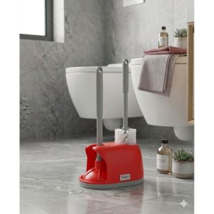Toilet Brush and Plunger Set with Storage Stand