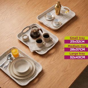Premium Melamine Serving Tray Set 3 Pcs