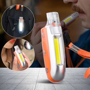 صافرة أمان بإضاءة LED قابلة للشحن Type-C متعددة الأوضاع