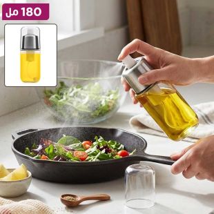 زجاجة زيت زجاجية ببخاخ ضغط هوائي سعة 180 مل